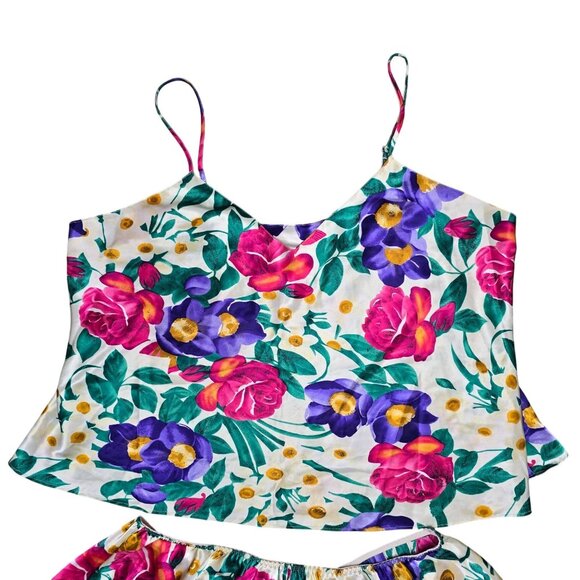 Two-Piece Solange Womens Floral Print Sleepwear Set With Shorts & Cami Top sz 22 - Picture 6 of 6
